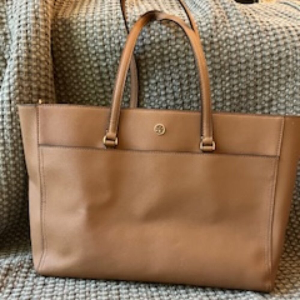 Tory Burch 3 Compartment Leather Tote